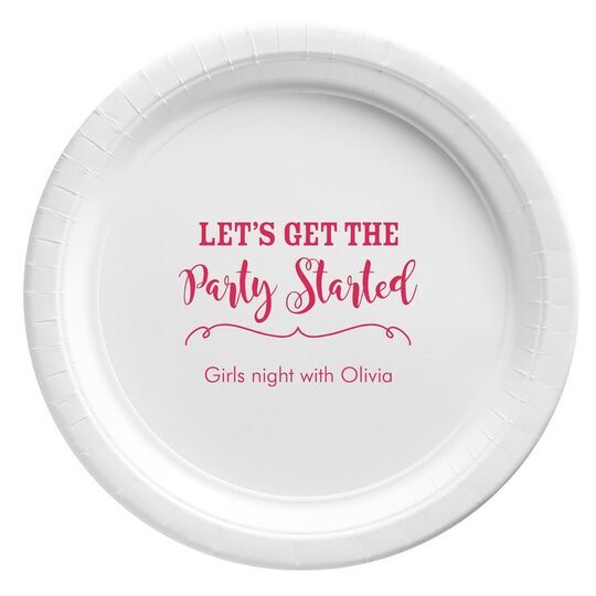 Let's Get the Party Started Paper Plates